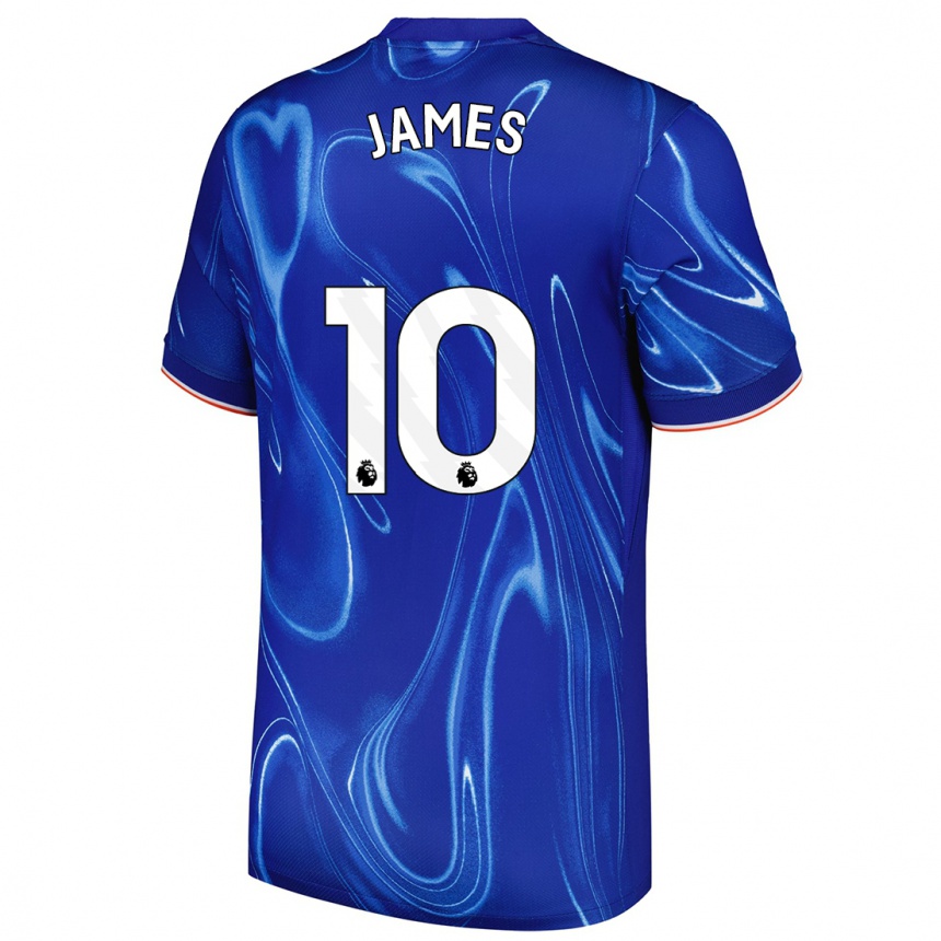 Enfant Football Maillot Lauren James #10 Bleu Blanc Tenues Domicile 2024/25