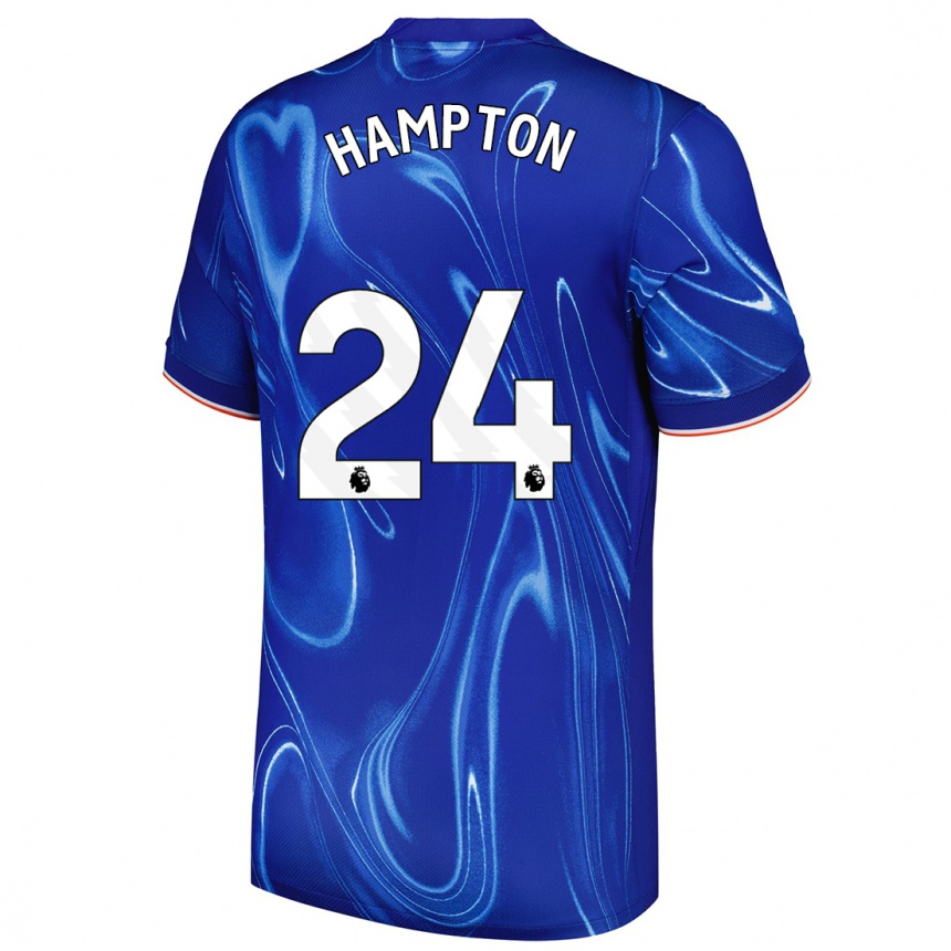 Enfant Football Maillot Hannah Hampton #24 Bleu Blanc Tenues Domicile 2024/25