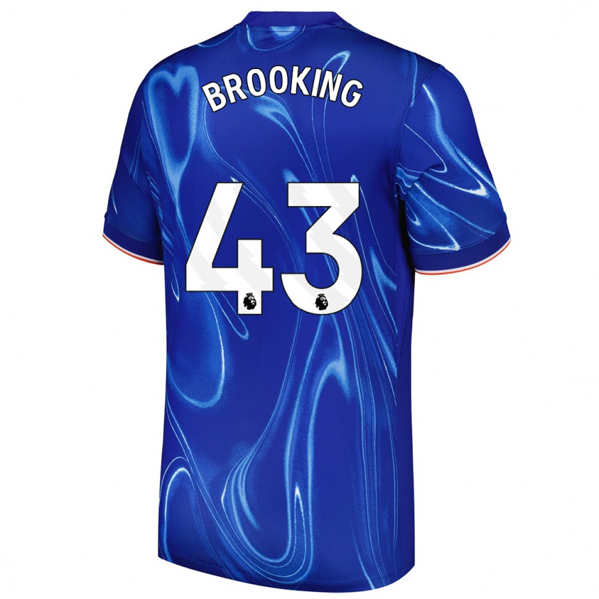 Enfant Football Maillot Josh Brooking #43 Bleu Blanc Tenues Domicile 2024/25