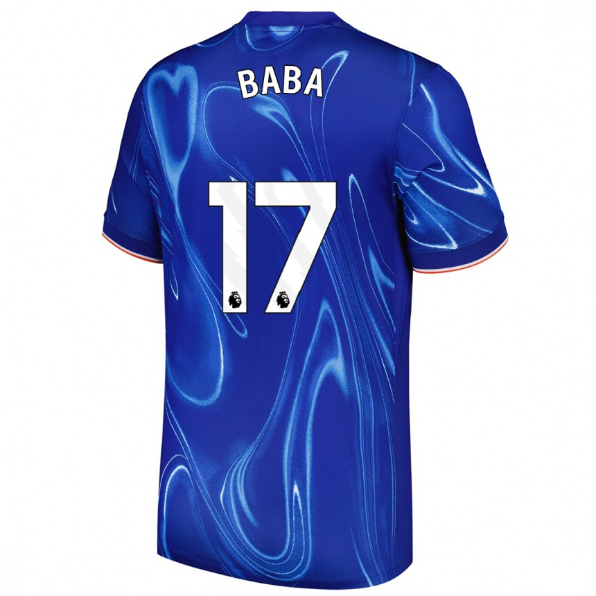 Enfant Football Maillot Abdul-Rahman Baba #17 Bleu Blanc Tenues Domicile 2024/25