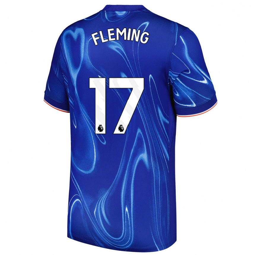 Enfant Football Maillot Jessie Fleming #17 Bleu Blanc Tenues Domicile 2024/25