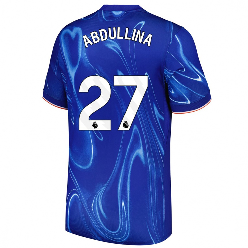 Enfant Football Maillot Alsu Abdullina #27 Bleu Blanc Tenues Domicile 2024/25