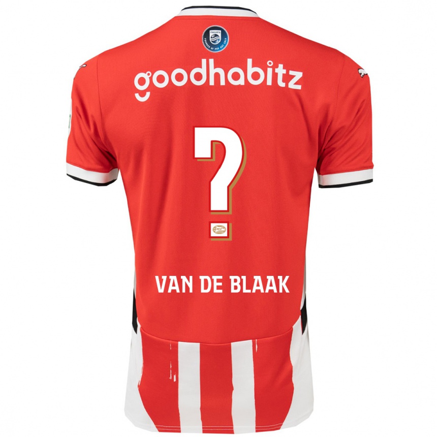 Enfant Football Maillot Emmanuel Van De Blaak #0 Rouge Blanc Tenues Domicile 2024/25