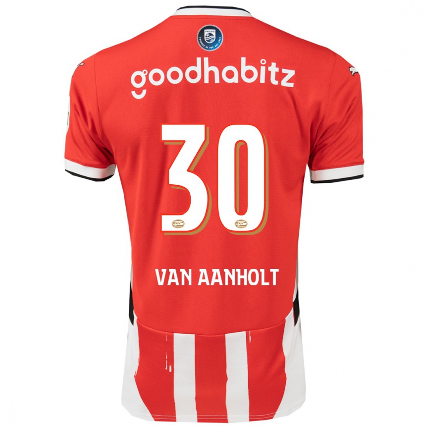 Enfant Football Maillot Patrick Van Aanholt #30 Rouge Blanc Tenues Domicile 2024/25