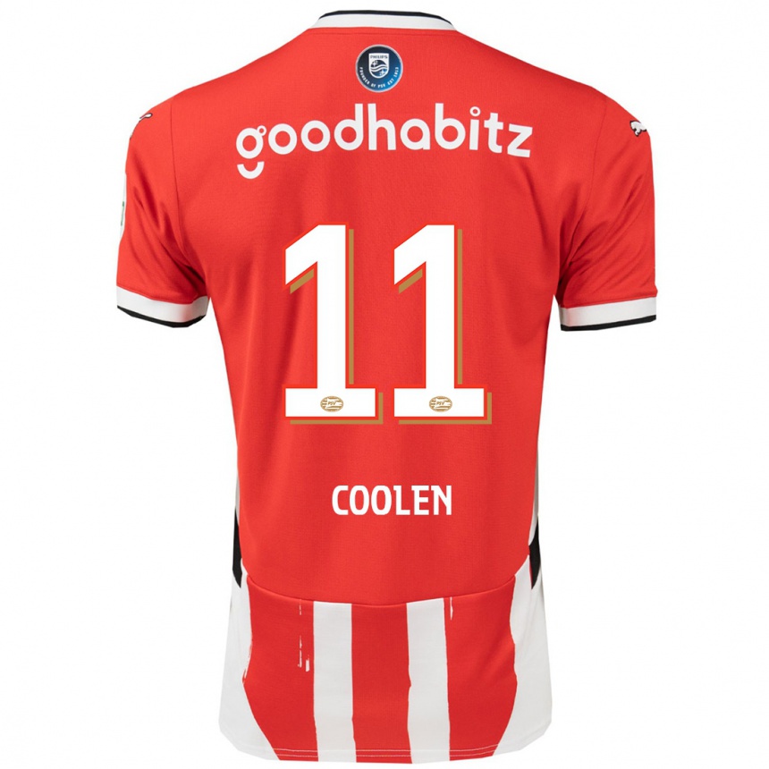 Enfant Football Maillot Nadia Coolen #11 Rouge Blanc Tenues Domicile 2024/25