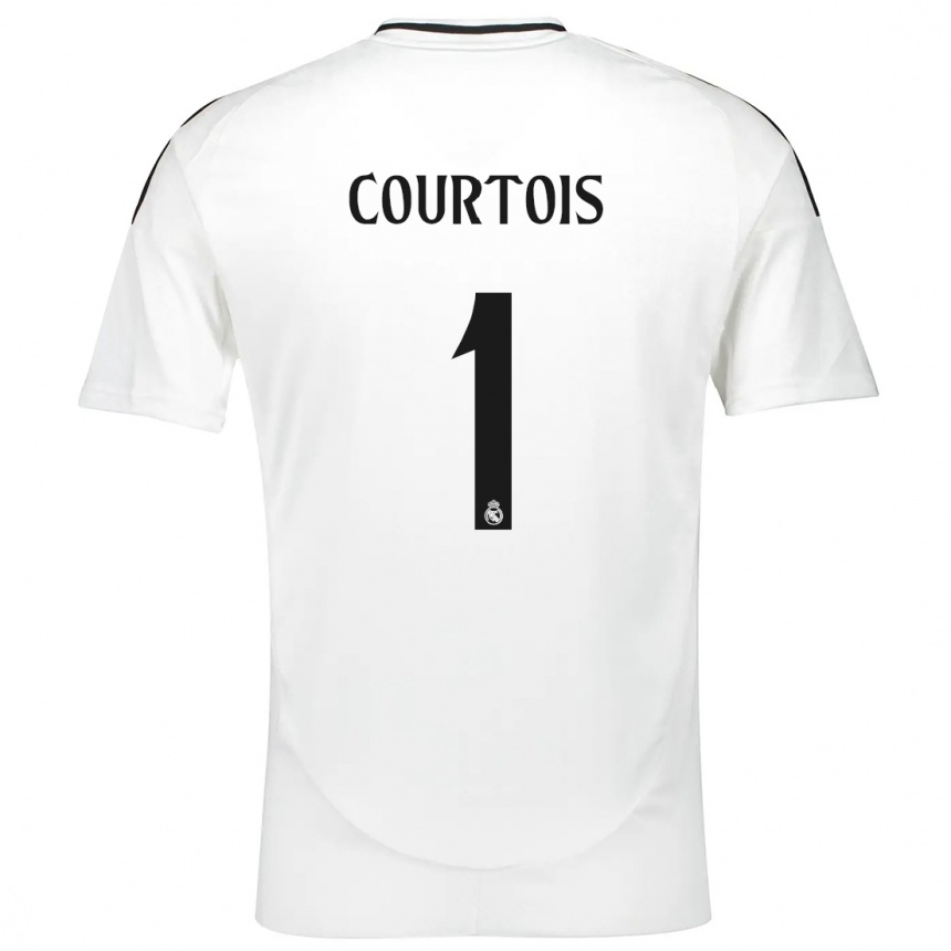 Enfant Football Maillot Thibaut Courtois #1 Blanc Tenues Domicile 2024/25