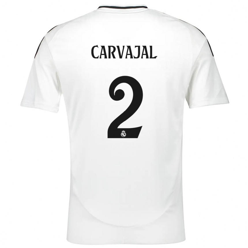 Enfant Football Maillot Daniel Carvajal #2 Blanc Tenues Domicile 2024/25