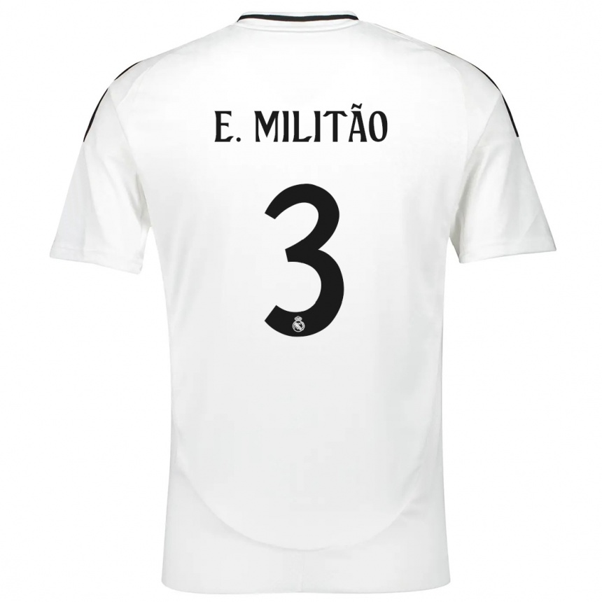 Enfant Football Maillot Eder Militao #3 Blanc Tenues Domicile 2024/25