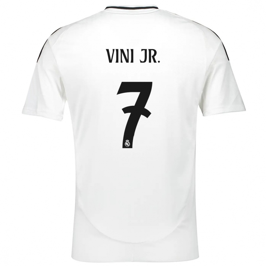 Enfant Football Maillot Vinicius Junior #7 Blanc Tenues Domicile 2024/25