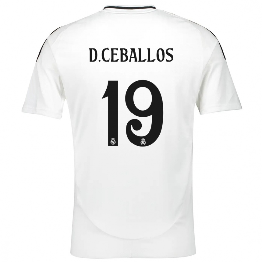 Enfant Football Maillot Dani Ceballos #19 Blanc Tenues Domicile 2024/25