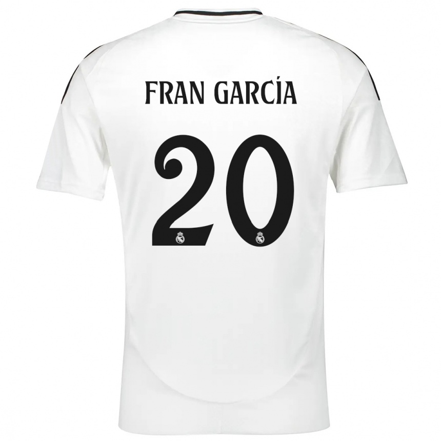 Enfant Football Maillot Fran García #20 Blanc Tenues Domicile 2024/25