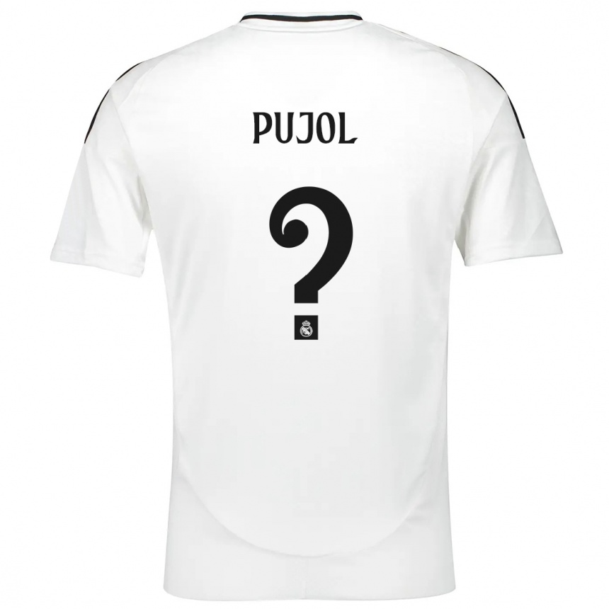 Enfant Football Maillot Edgar Pujol #0 Blanc Tenues Domicile 2024/25