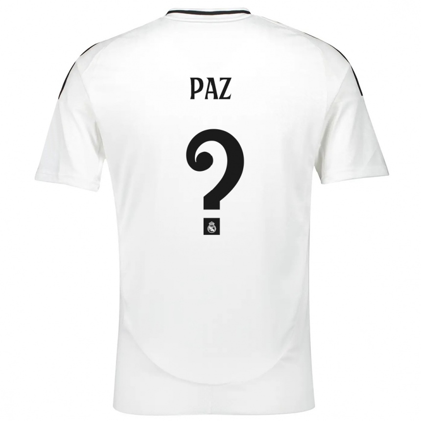 Enfant Football Maillot Nico Paz #0 Blanc Tenues Domicile 2024/25