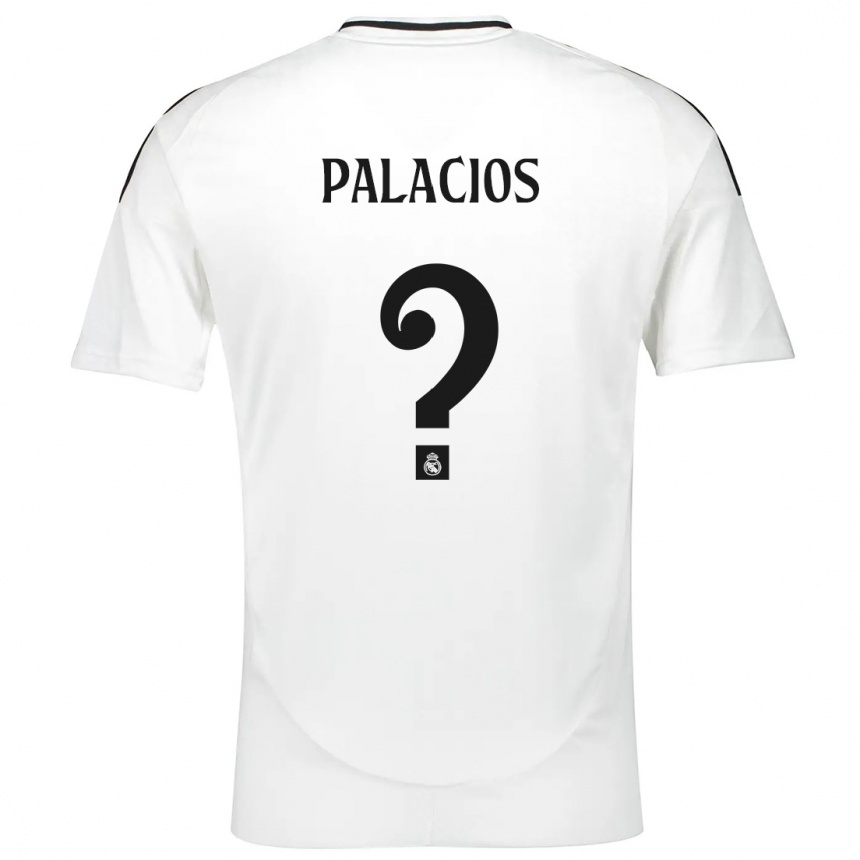 Enfant Football Maillot Cesar Palacios #0 Blanc Tenues Domicile 2024/25