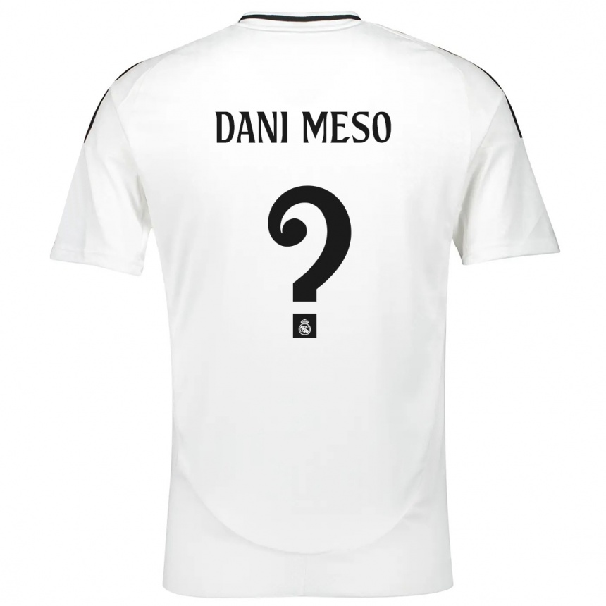 Enfant Football Maillot Dani Meso #0 Blanc Tenues Domicile 2024/25