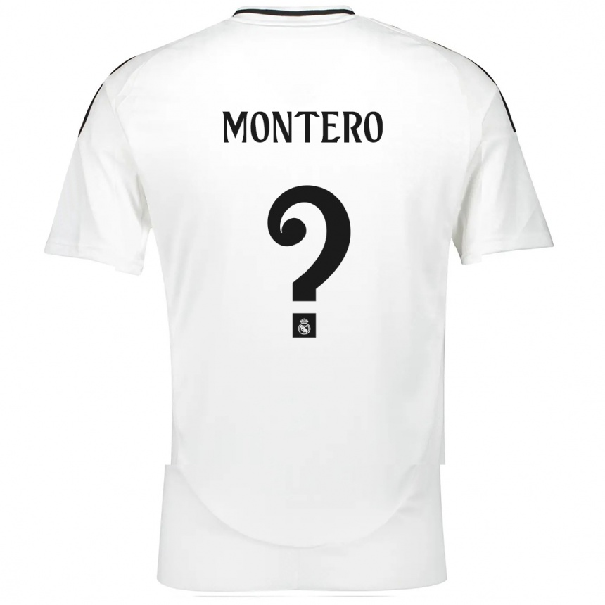 Enfant Football Maillot Ruben Montero #0 Blanc Tenues Domicile 2024/25