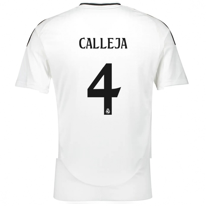 Enfant Football Maillot Jaime Calleja #4 Blanc Tenues Domicile 2024/25