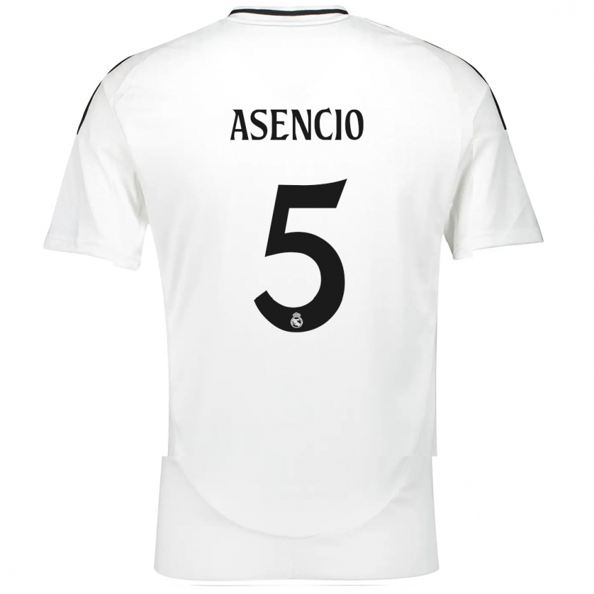 Enfant Football Maillot Raul Asencio #5 Blanc Tenues Domicile 2024/25