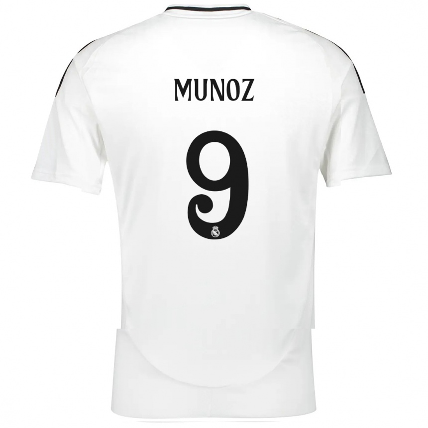 Enfant Football Maillot Victor Munoz #9 Blanc Tenues Domicile 2024/25