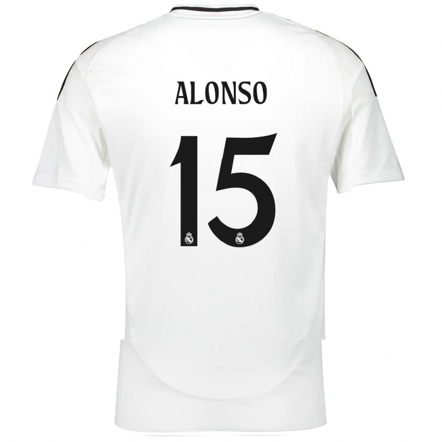 Enfant Football Maillot Borja Alonso #15 Blanc Tenues Domicile 2024/25