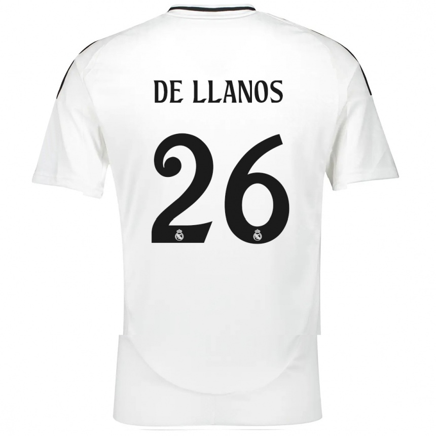 Enfant Football Maillot Hugo De Llanos #26 Blanc Tenues Domicile 2024/25