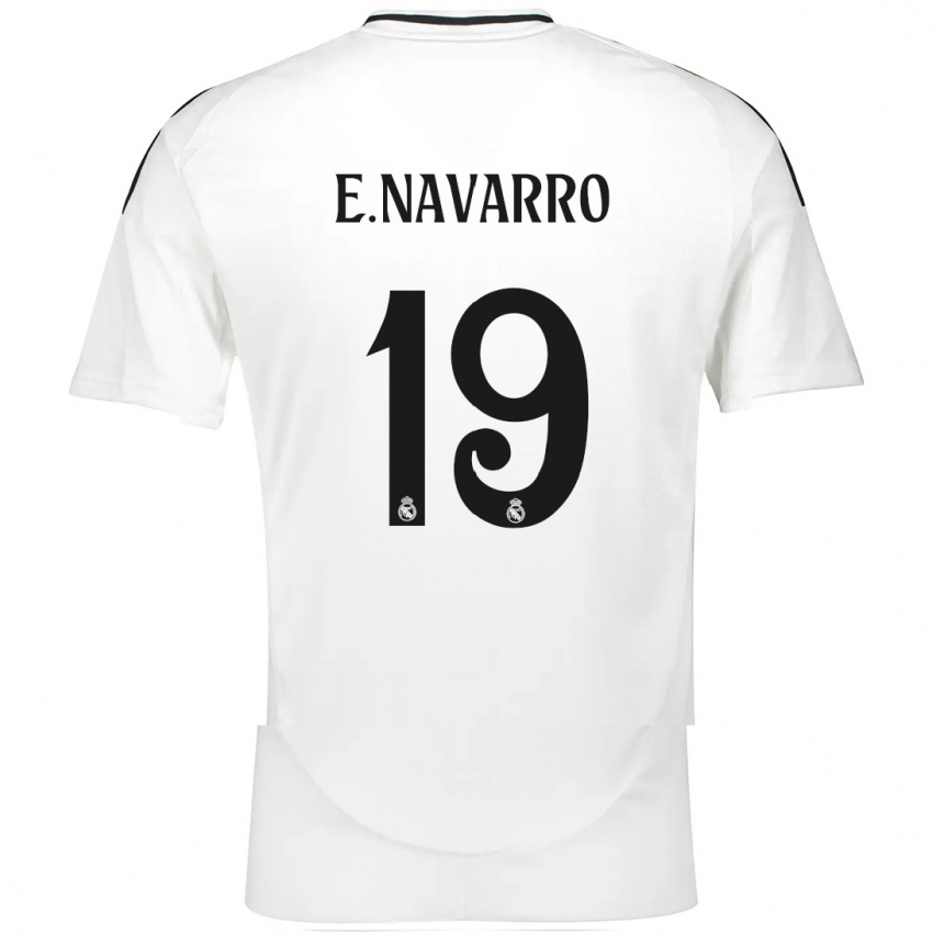 Enfant Football Maillot Eva Navarro #19 Blanc Tenues Domicile 2024/25