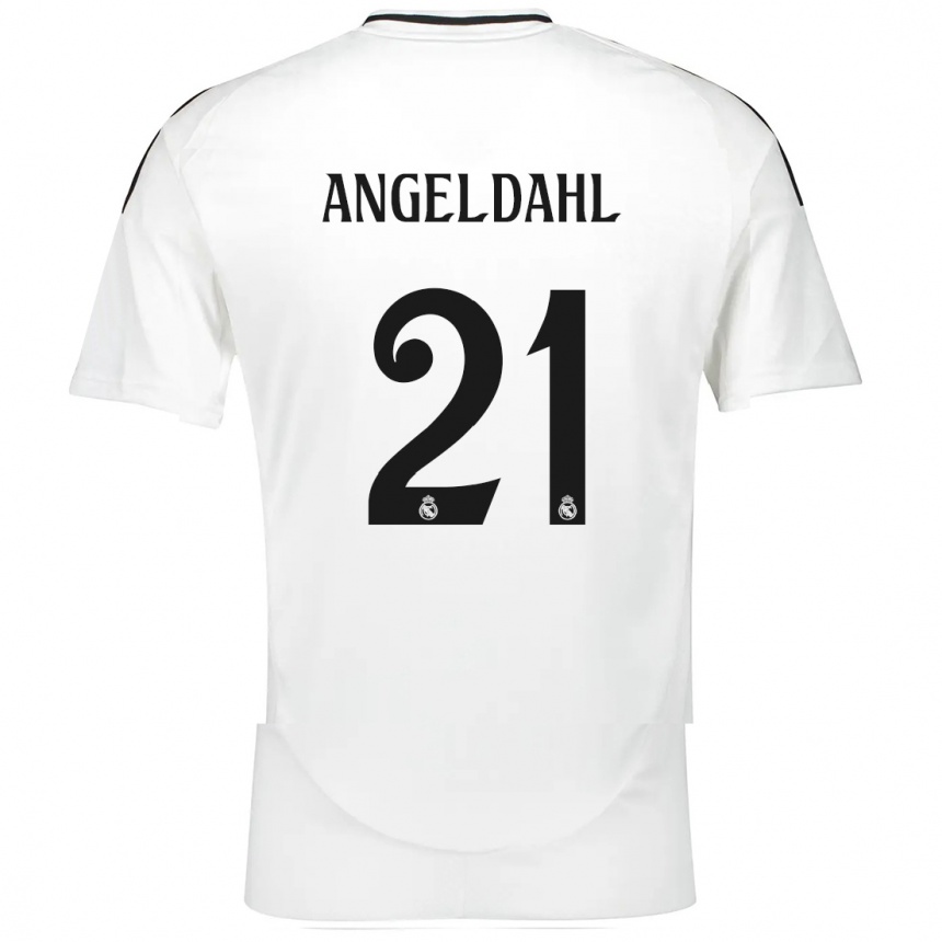 Enfant Football Maillot Filippa Angeldahl #21 Blanc Tenues Domicile 2024/25