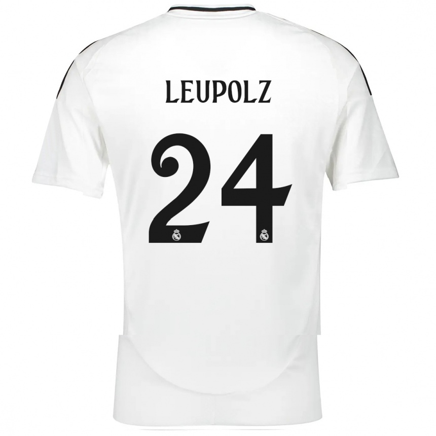 Enfant Football Maillot Melanie Leupolz #24 Blanc Tenues Domicile 2024/25