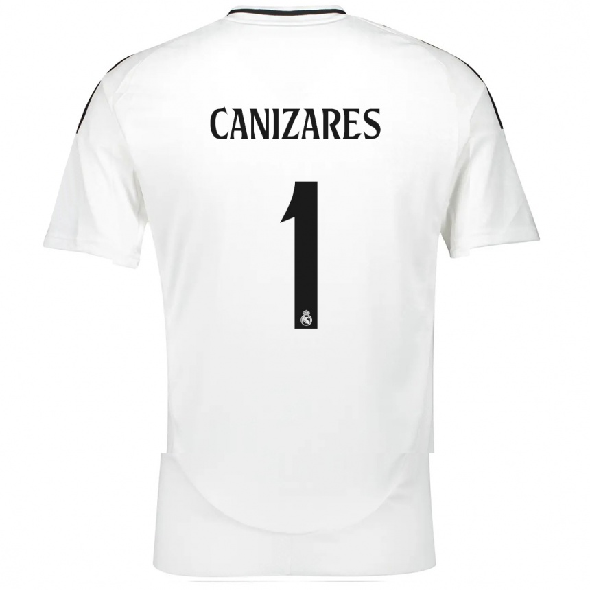 Enfant Football Maillot Lucas Cañizares #1 Blanc Tenues Domicile 2024/25