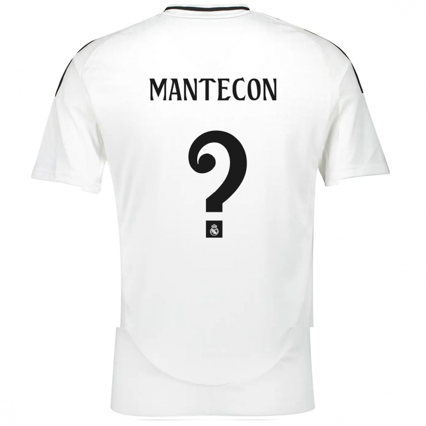 Enfant Football Maillot Hugo Mantecon #0 Blanc Tenues Domicile 2024/25