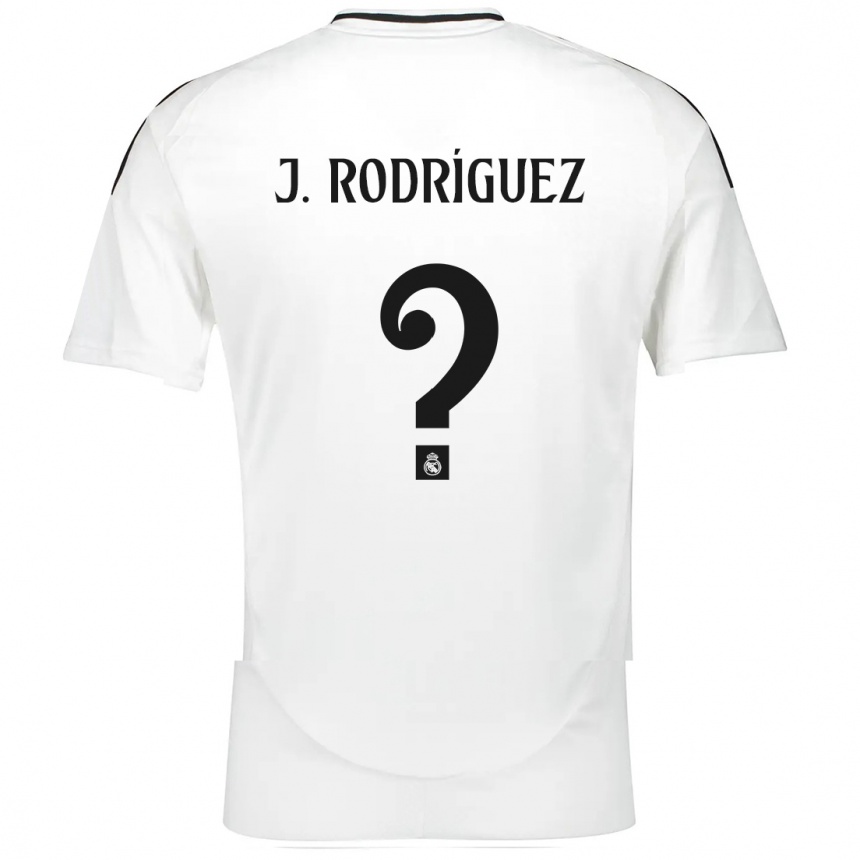 Enfant Football Maillot Juan Rodríguez #0 Blanc Tenues Domicile 2024/25