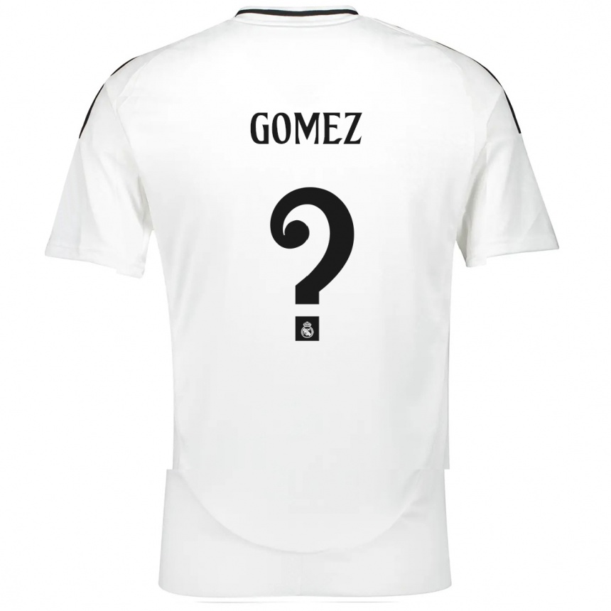 Enfant Football Maillot Eric Gomez #0 Blanc Tenues Domicile 2024/25