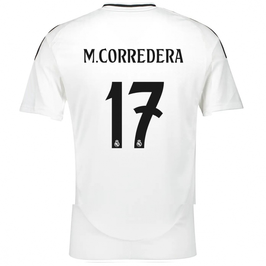 Enfant Football Maillot Marta Corredera #17 Blanc Tenues Domicile 2024/25