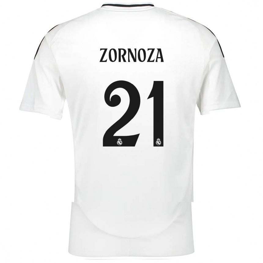 Enfant Football Maillot Claudia Zornoza #21 Blanc Tenues Domicile 2024/25