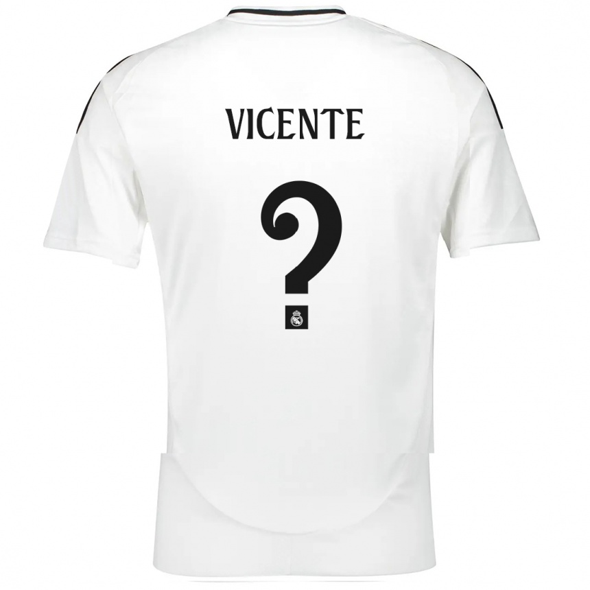 Enfant Football Maillot Dani Vicente #0 Blanc Tenues Domicile 2024/25