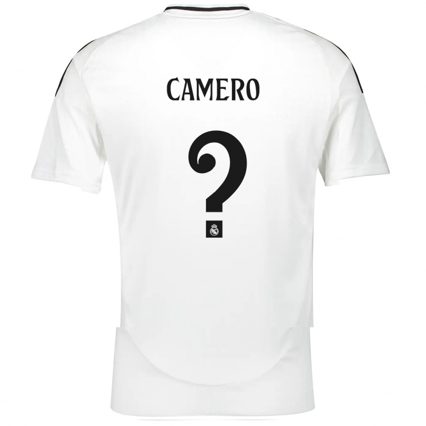 Enfant Football Maillot Mario Camero #0 Blanc Tenues Domicile 2024/25