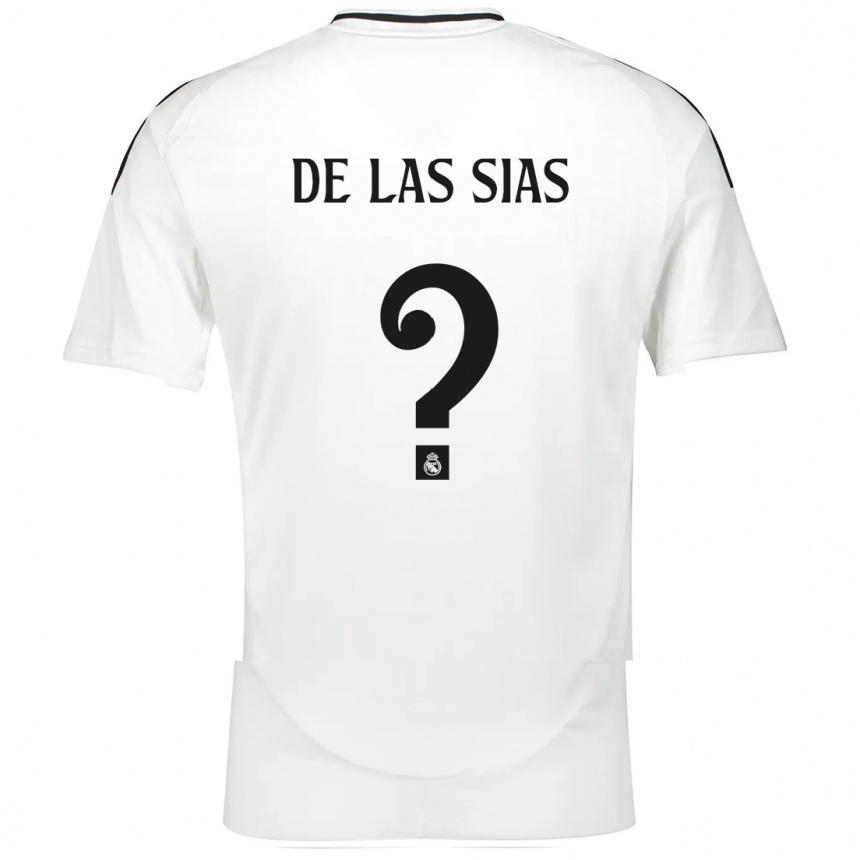 Enfant Football Maillot Marcos De Las Sias #0 Blanc Tenues Domicile 2024/25