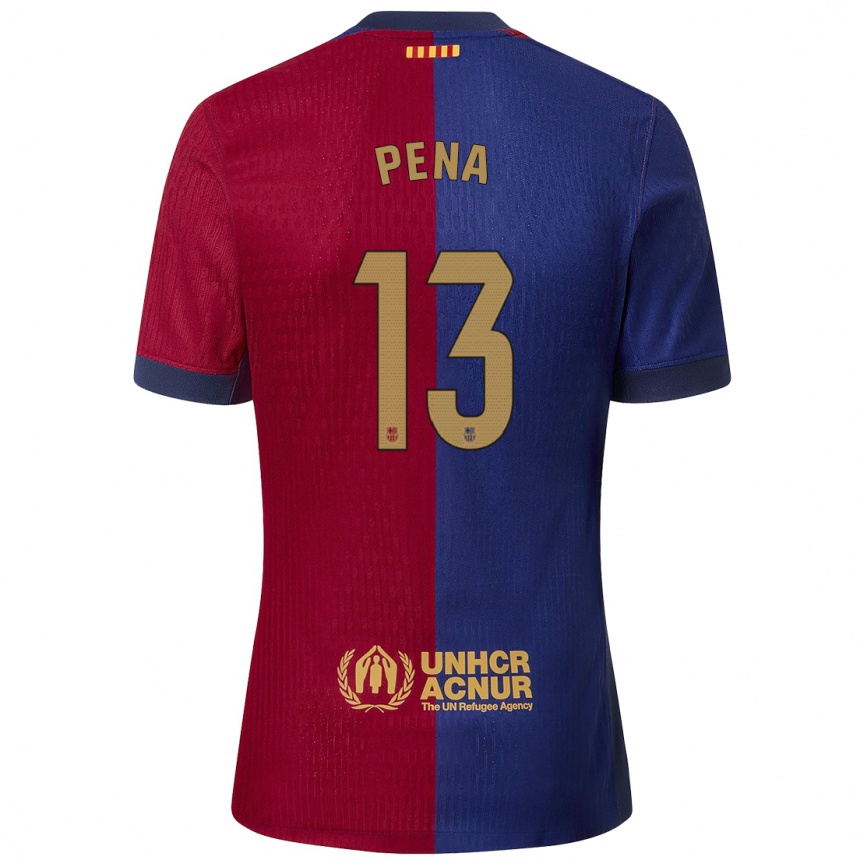 Enfant Football Maillot Inaki Pena #13 Bleu Rouge Tenues Domicile 2024/25