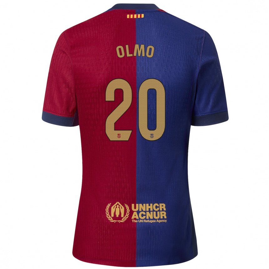 Enfant Football Maillot Dani Olmo #20 Bleu Rouge Tenues Domicile 2024/25