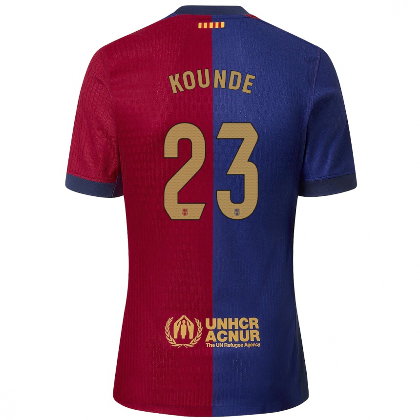 Enfant Football Maillot Jules Koundé #23 Bleu Rouge Tenues Domicile 2024/25