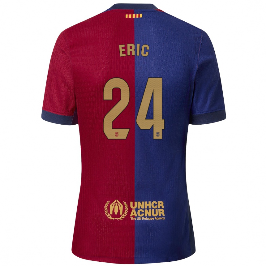 Enfant Football Maillot Eric Garcia #24 Bleu Rouge Tenues Domicile 2024/25