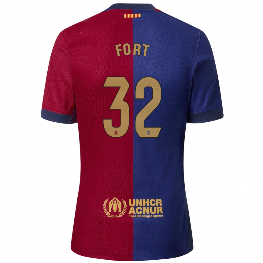 Enfant Football Maillot Héctor Fort #32 Bleu Rouge Tenues Domicile 2024/25