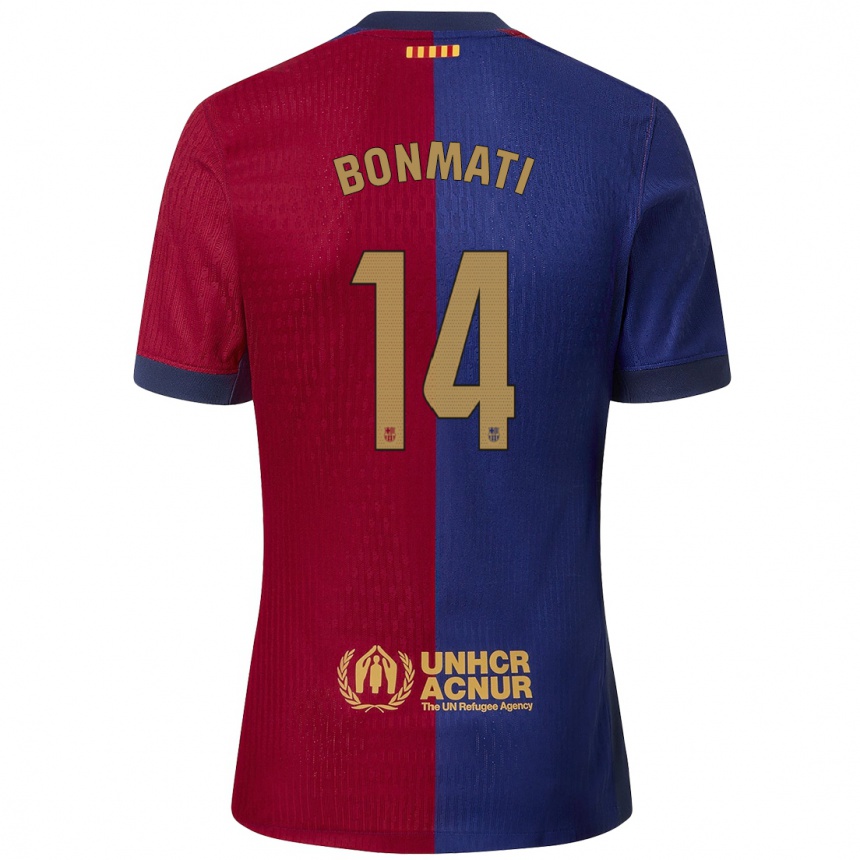 Enfant Football Maillot Aitana Bonmatí #14 Bleu Rouge Tenues Domicile 2024/25