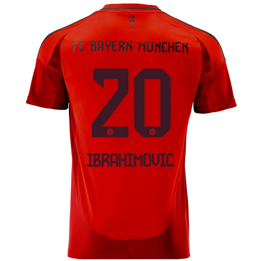 Enfant Football Maillot Arijon Ibrahimovic #20 Rouge Tenues Domicile 2024/25