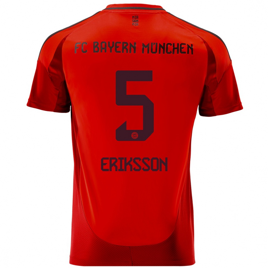 Enfant Football Maillot Magdalena Eriksson #5 Rouge Tenues Domicile 2024/25