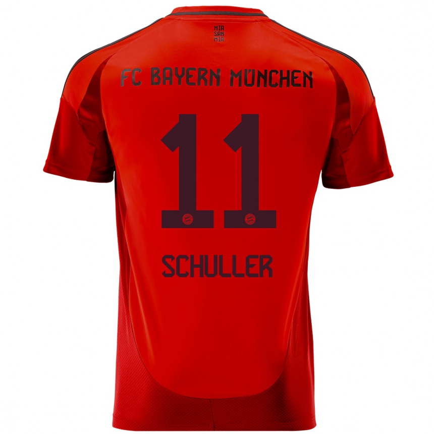 Enfant Football Maillot Lea Schuller #11 Rouge Tenues Domicile 2024/25