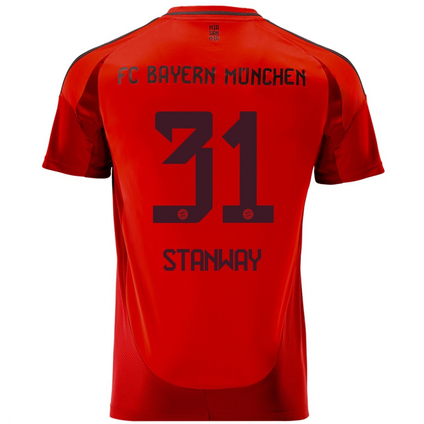 Enfant Football Maillot Georgia Stanway #31 Rouge Tenues Domicile 2024/25