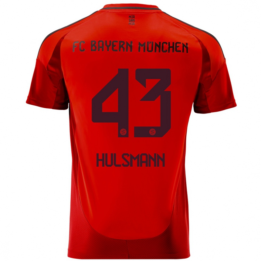 Enfant Football Maillot Tom Hulsmann #43 Rouge Tenues Domicile 2024/25