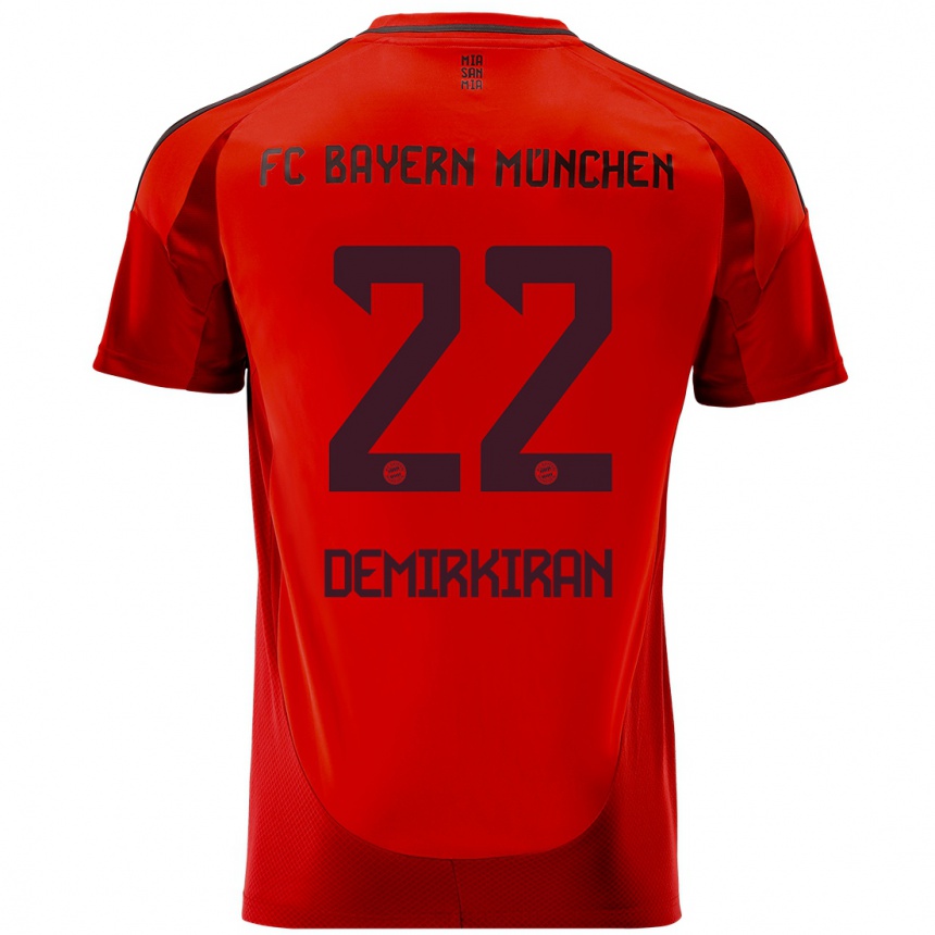 Enfant Football Maillot Ediz Demirkiran #22 Rouge Tenues Domicile 2024/25