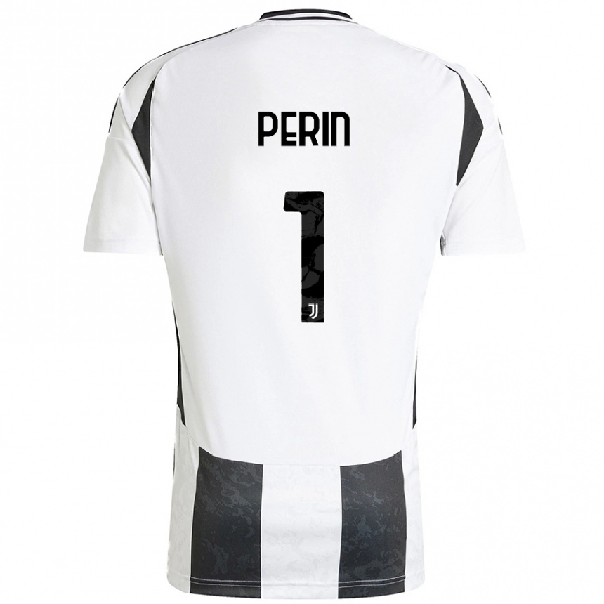 Enfant Football Maillot Mattia Perin #1 Blanc Noir Tenues Domicile 2024/25